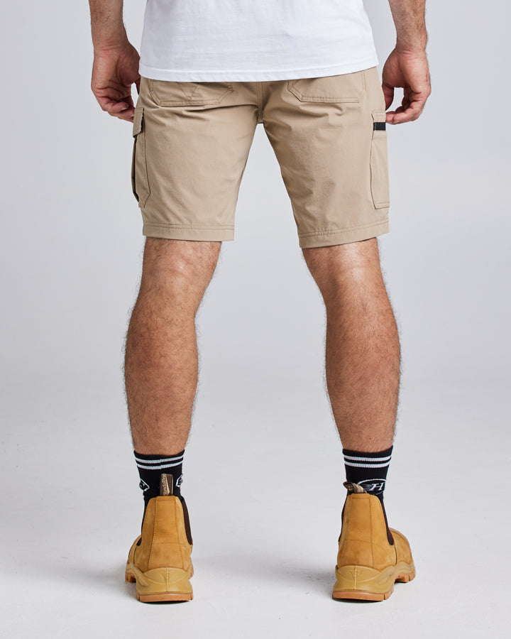 19” LIGHT WEIGHT STRETCH | WORK SHORT - TAN