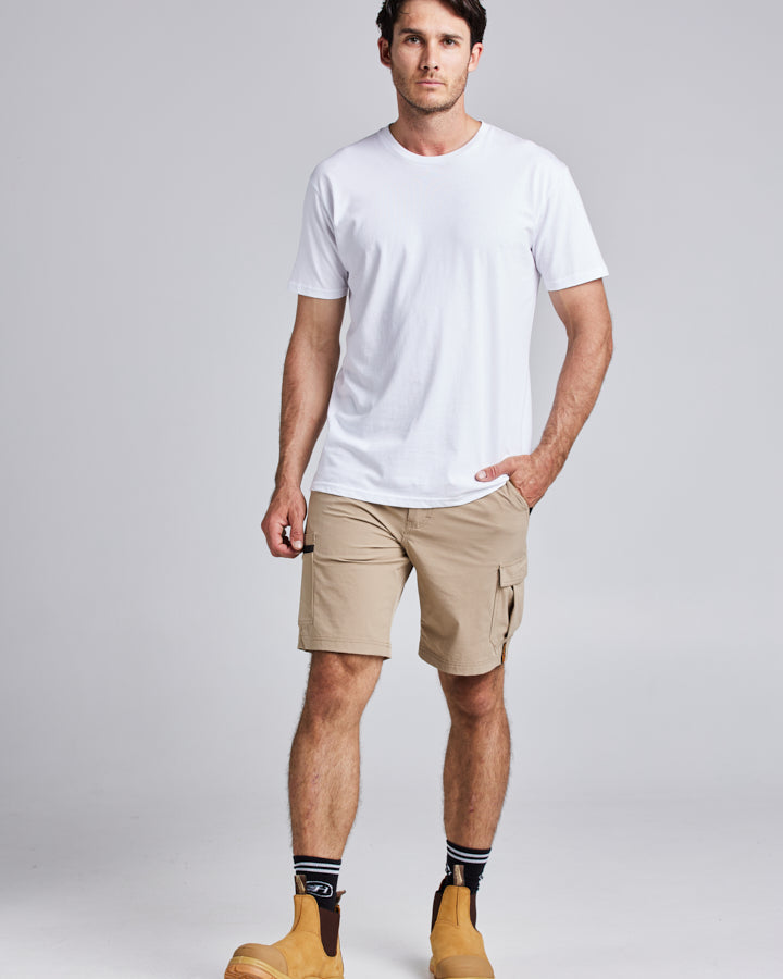 19” LIGHT WEIGHT STRETCH | WORK SHORT - TAN