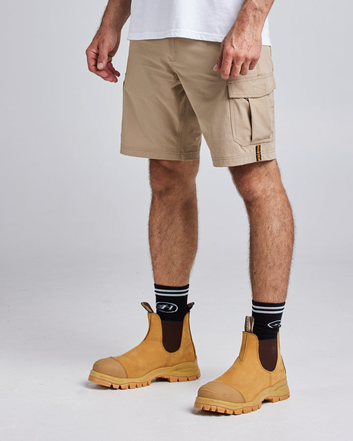 19” LIGHT WEIGHT STRETCH | WORK SHORT - TAN