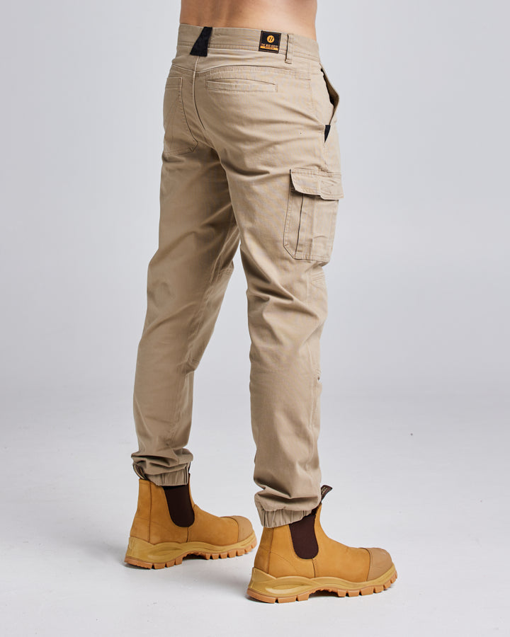 HEAVY DUTY STRETCH ELASTIC CUFF | WORK PANT - TAN