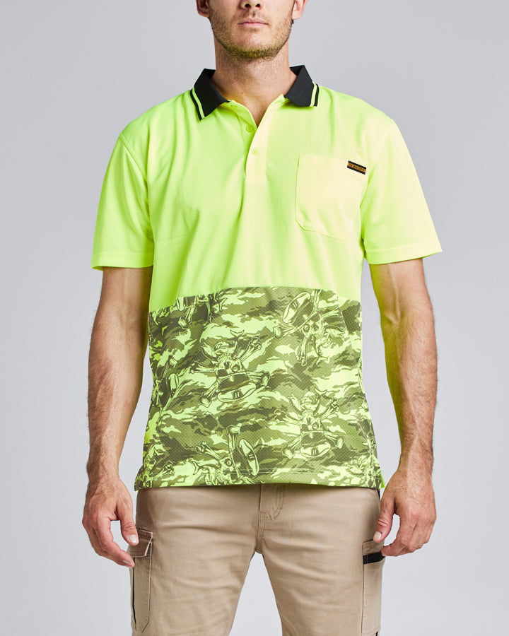 HIGH VIS | SS WORK POLO - YELLOW