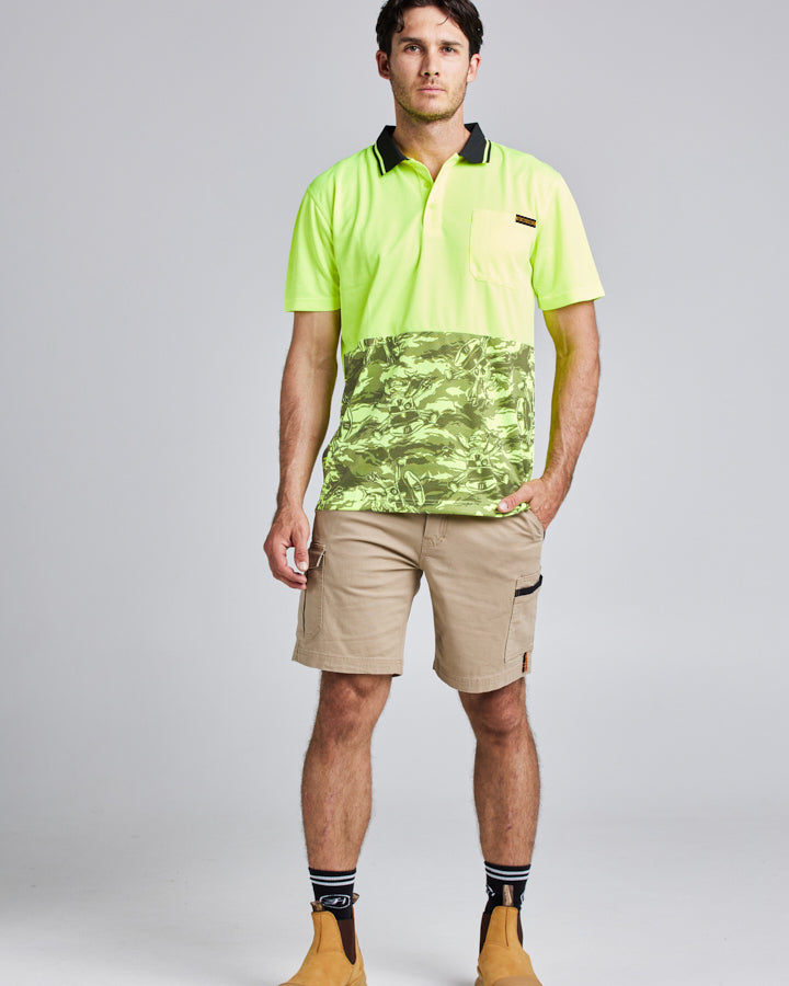 HIGH VIS | SS WORK POLO - YELLOW