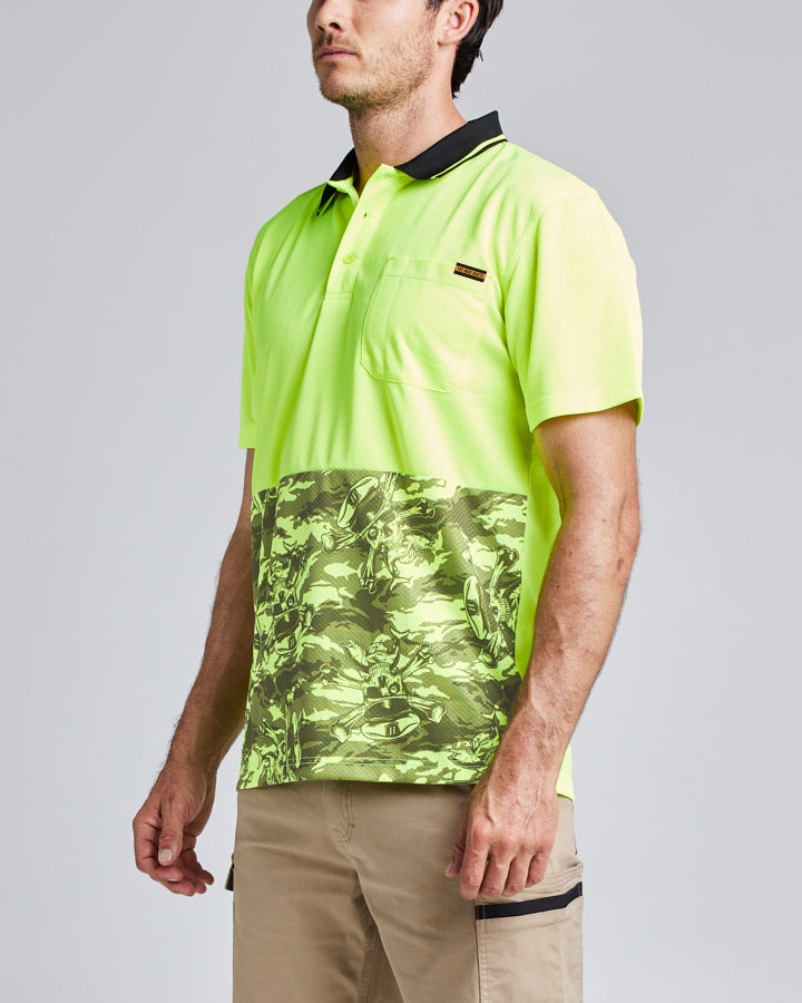 HIGH VIS | SS WORK POLO - YELLOW